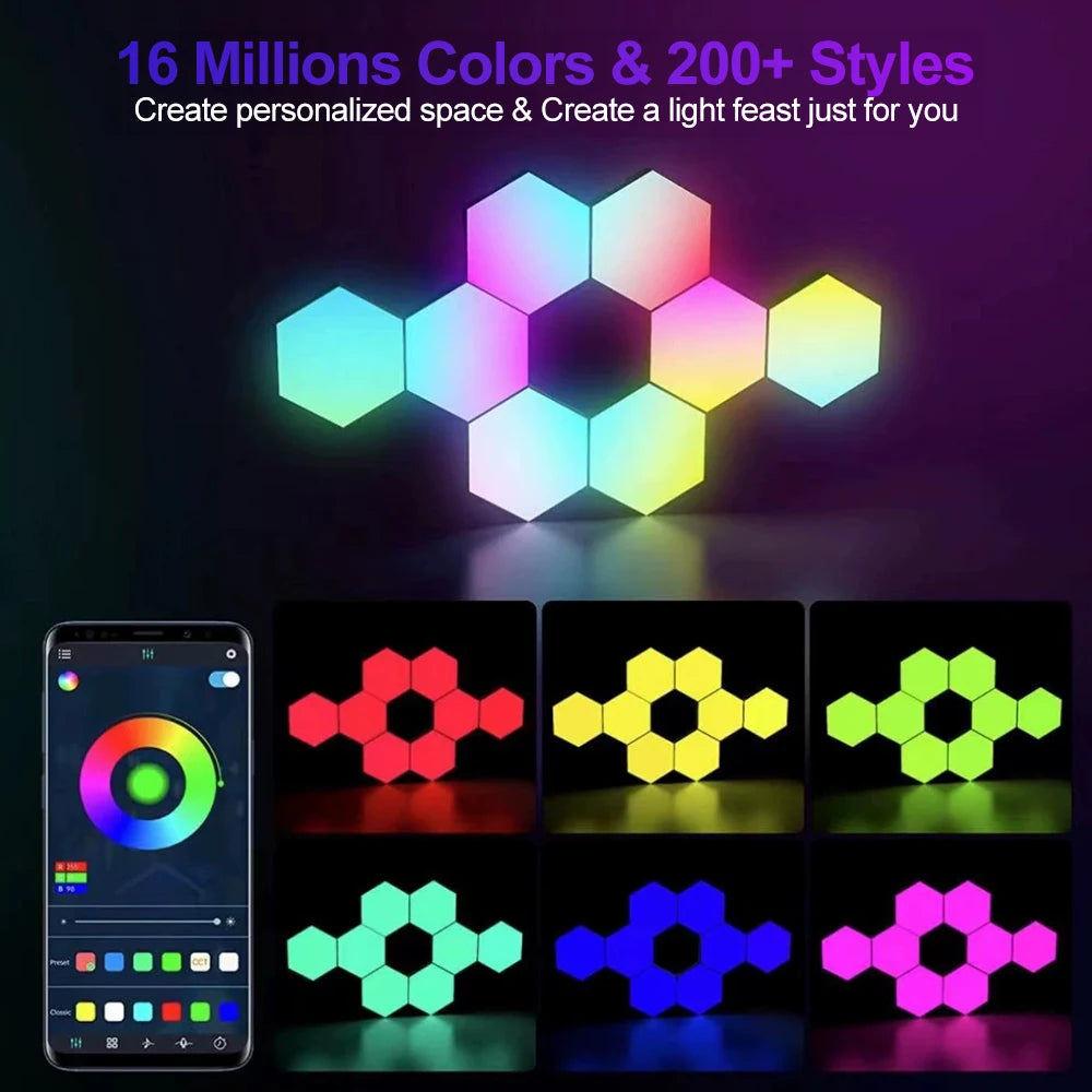 RGB Hexagon Smart Wall Light