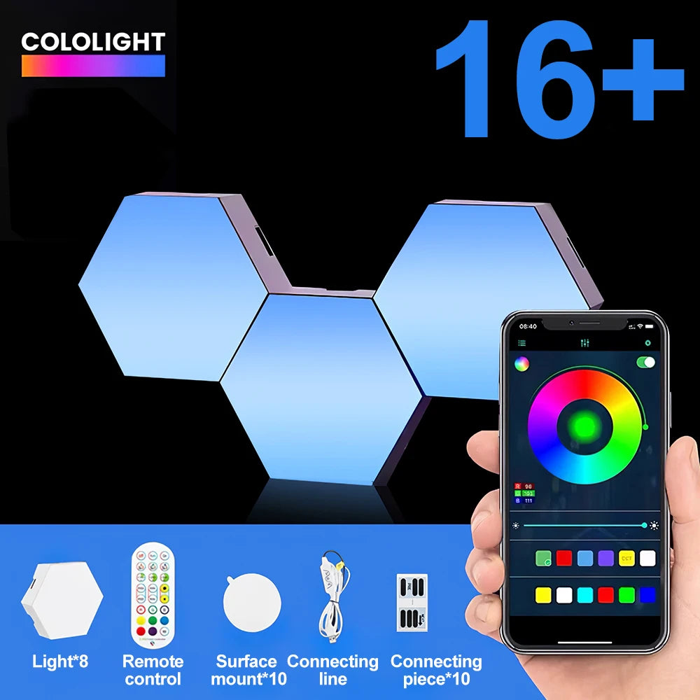 RGB Hexagon Smart Wall Light