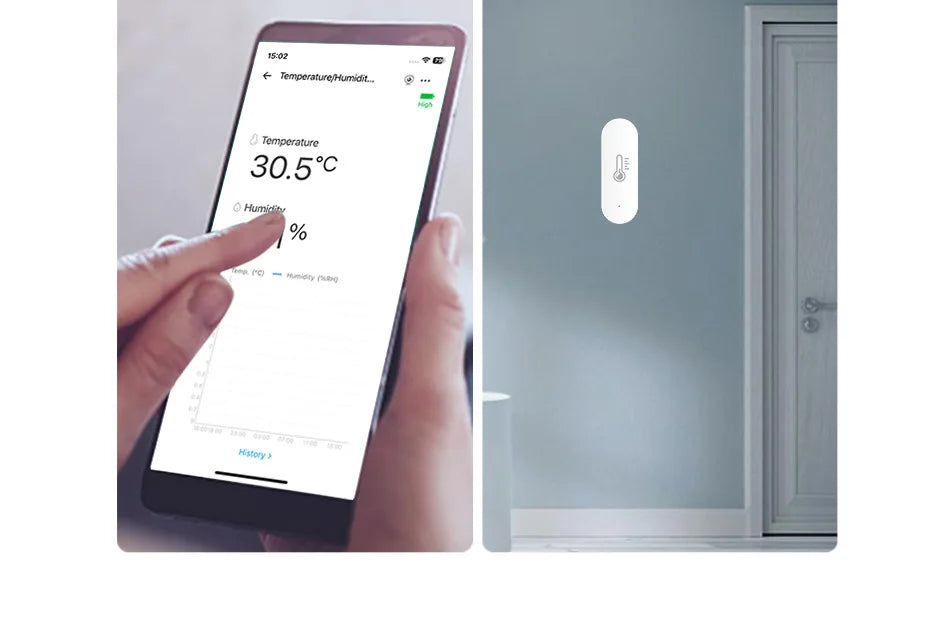 ZigBee Smart Temperature & Humidity Sensor