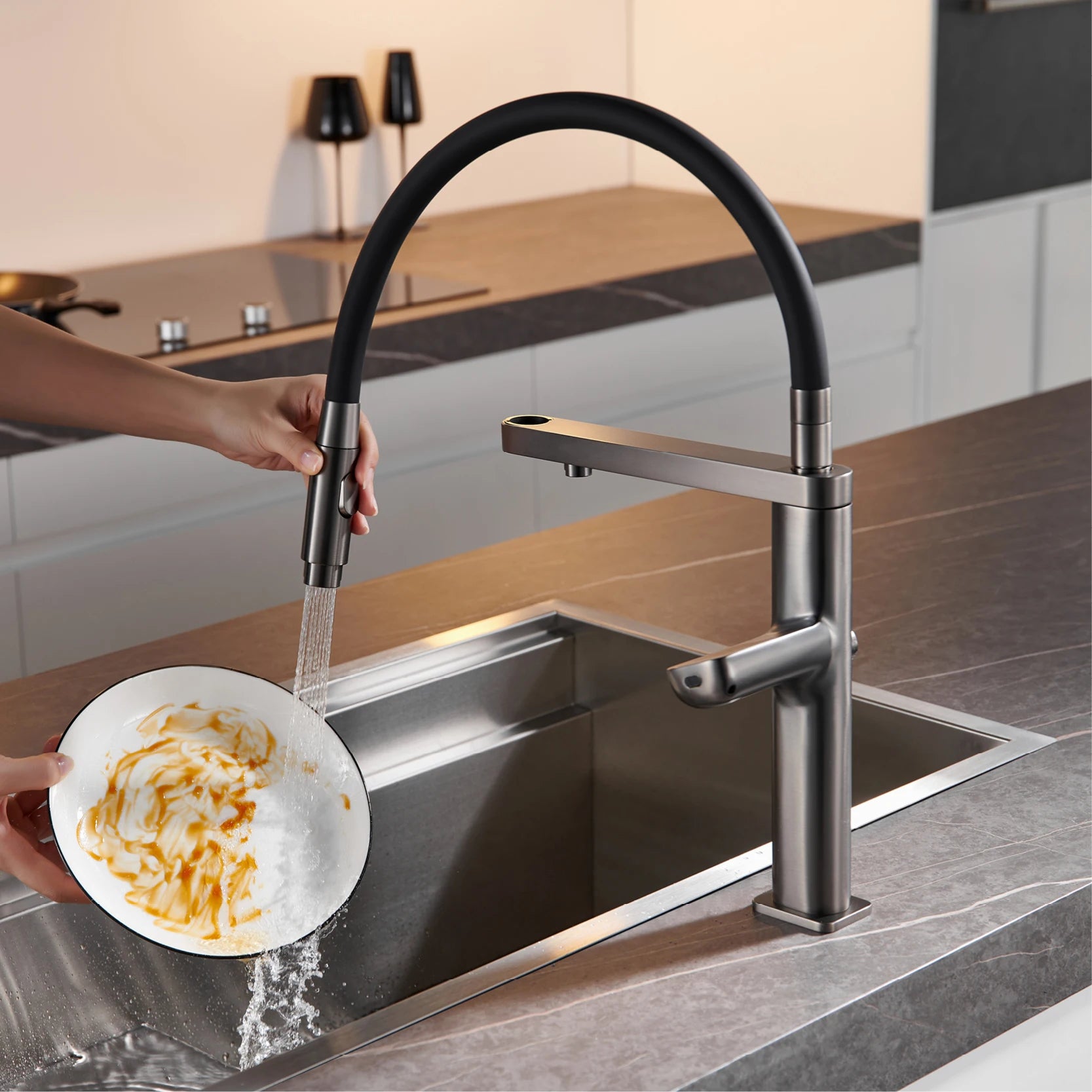 Luxury Smart Kitchen Faucet with Digital Display