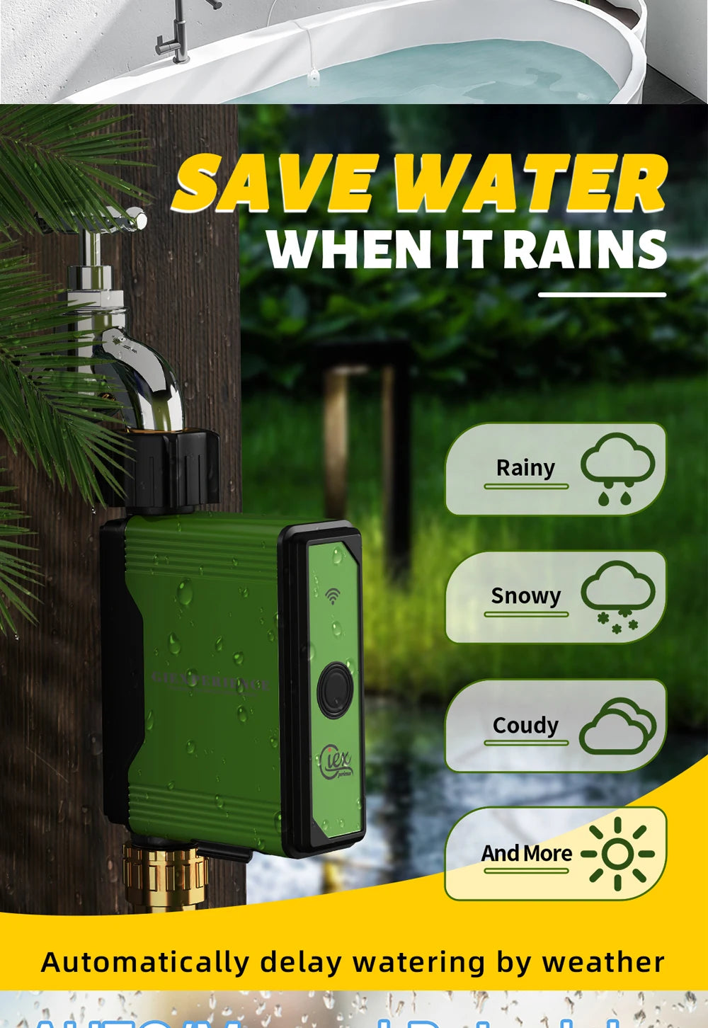 Smart Zigbee WiFi Garden Watering Timer