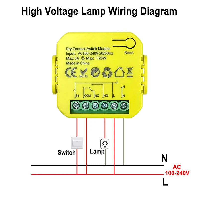 Smart ZigBee Dry Contact Switch Relay