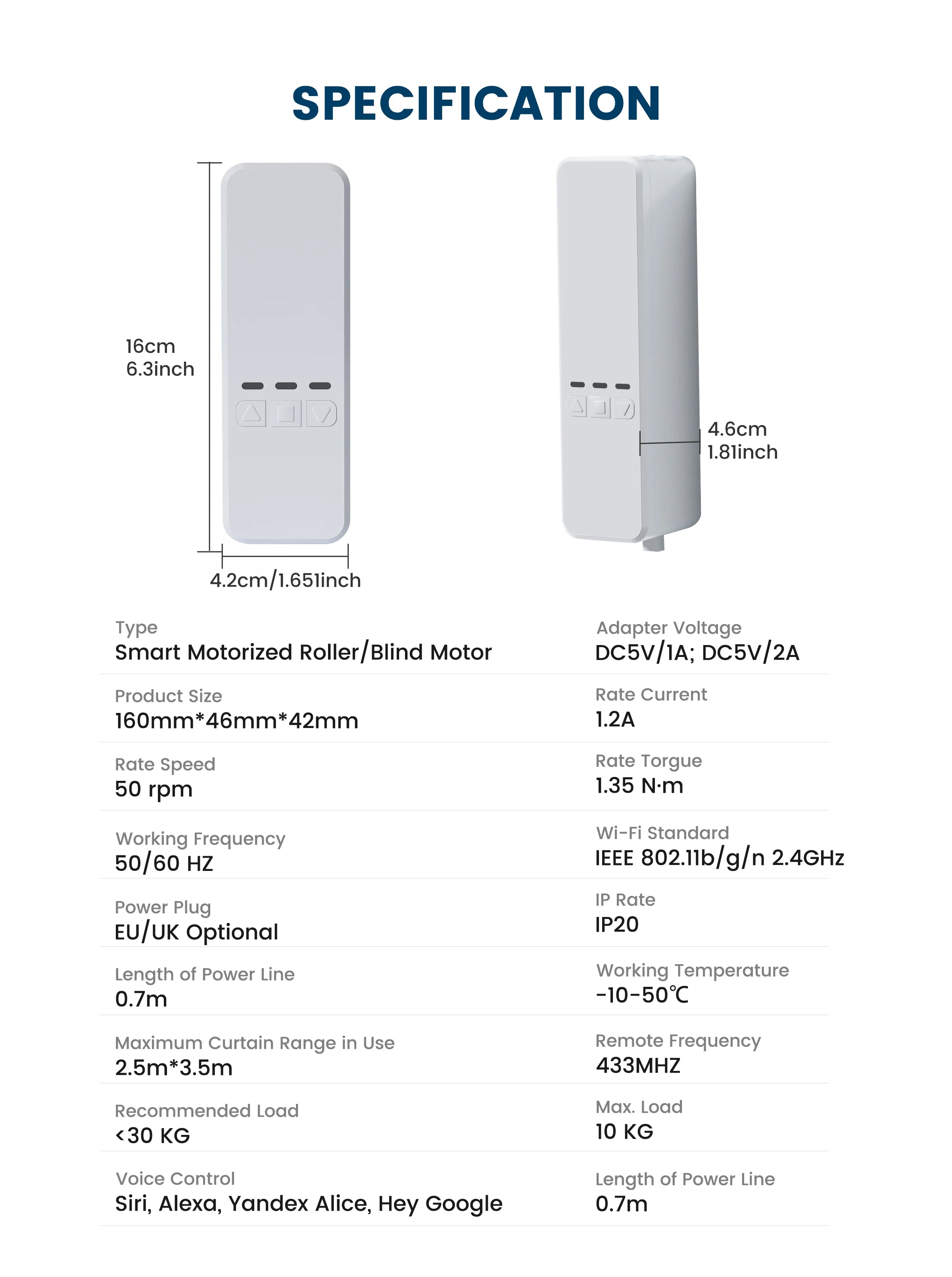 Smart WiFi Curtain Motor System