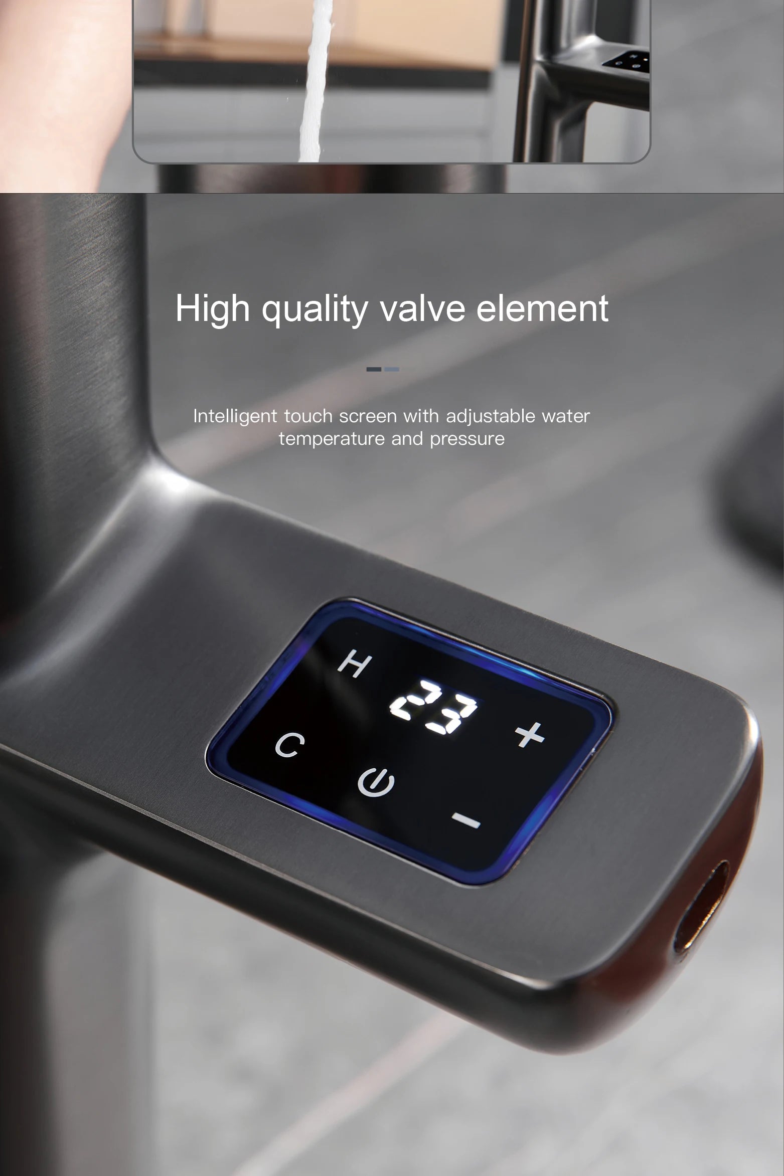 Luxury Smart Kitchen Faucet with Digital Display