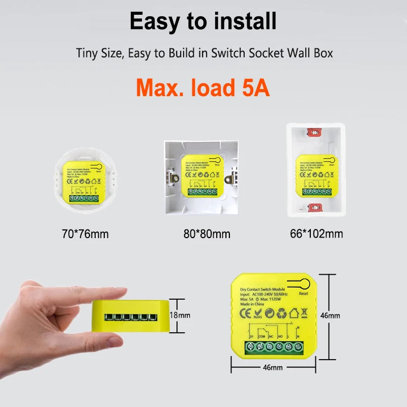 Smart ZigBee Dry Contact Switch Relay