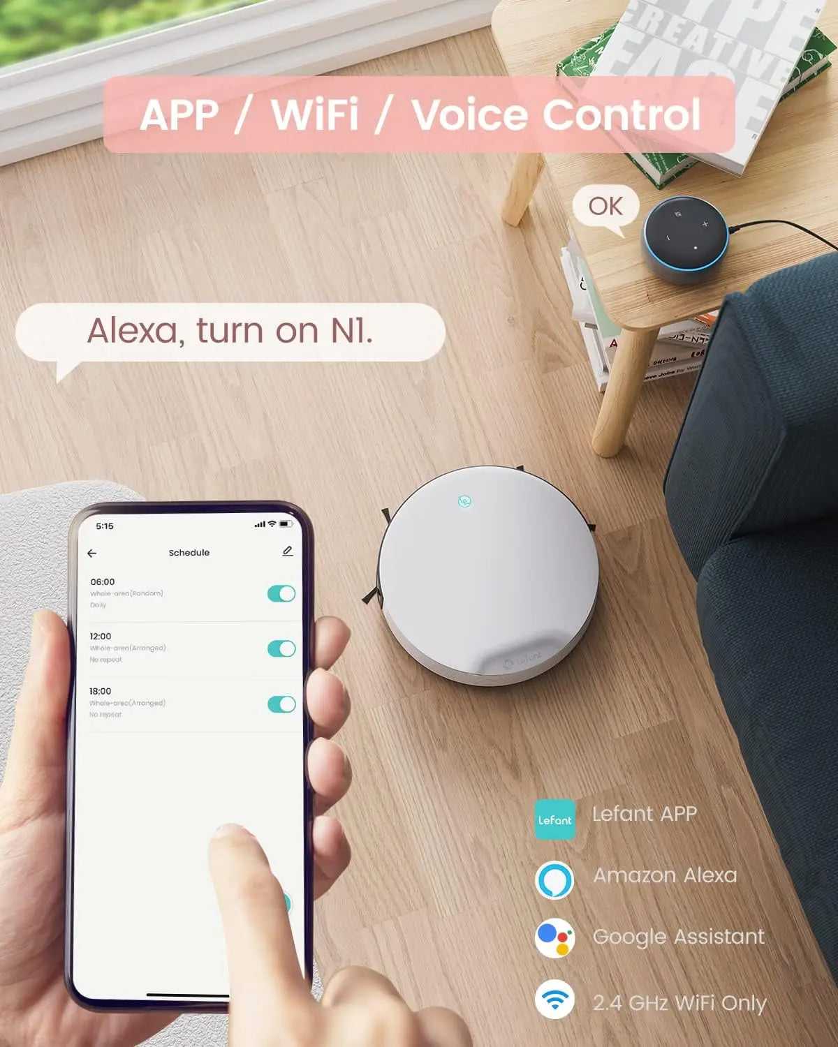 Smart Robot Vacuum for Pet Hair