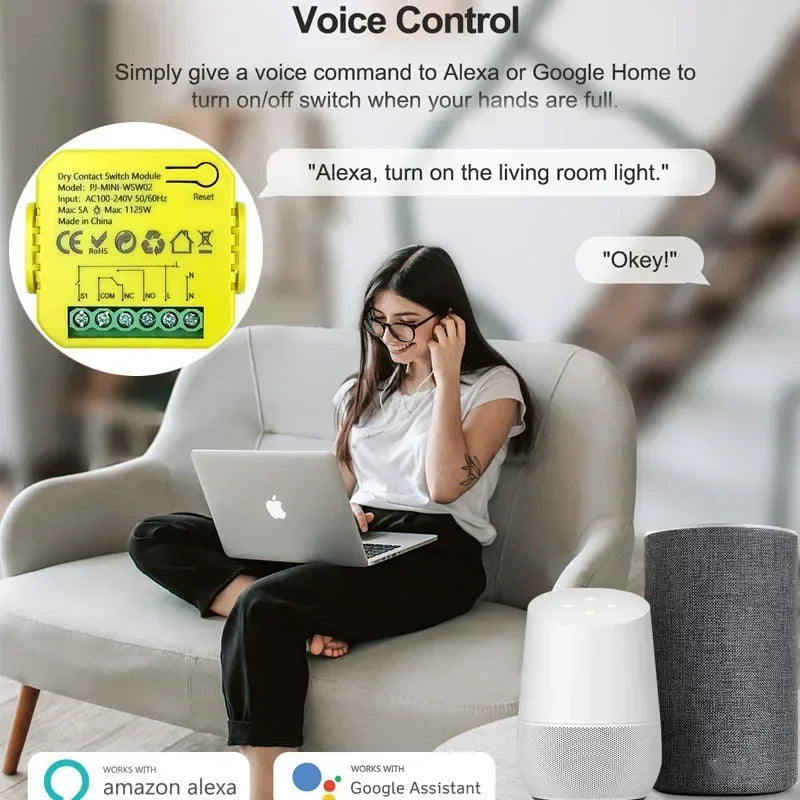 Smart ZigBee Dry Contact Switch Relay