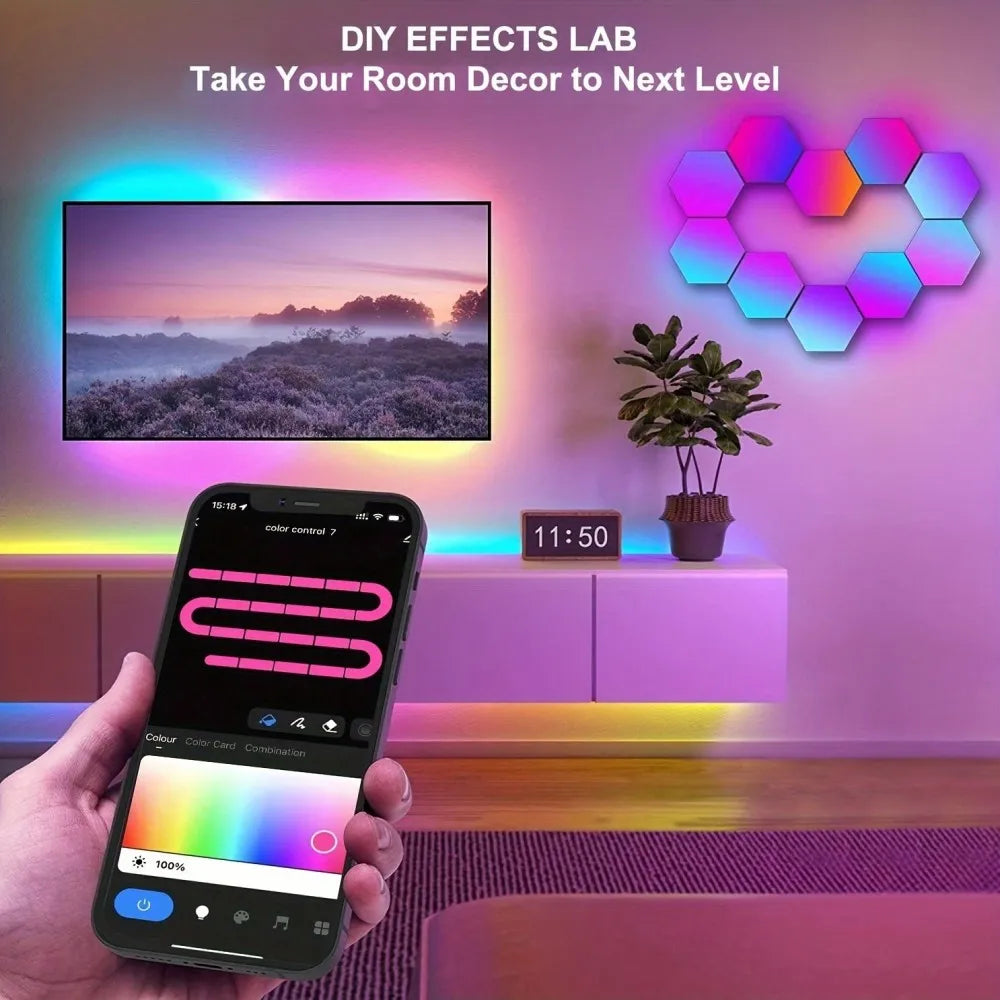 RGB Hexagon Smart Wall Light