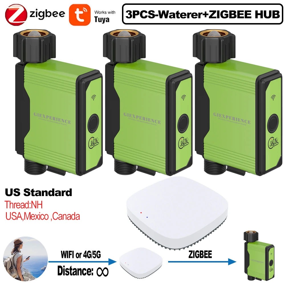 Smart Zigbee WiFi Garden Watering Timer