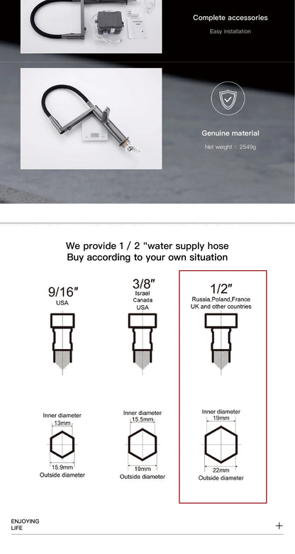 Luxury Smart Kitchen Faucet with Digital Display