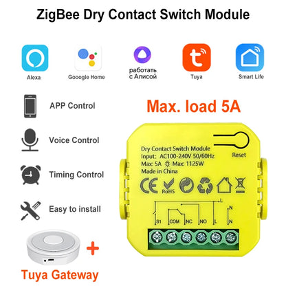 Smart ZigBee Dry Contact Switch Relay