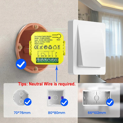 Smart ZigBee Dry Contact Switch Relay