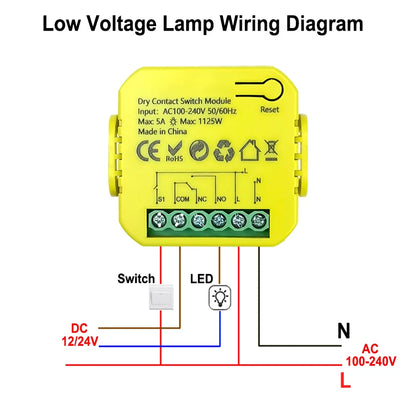 Smart ZigBee Dry Contact Switch Relay