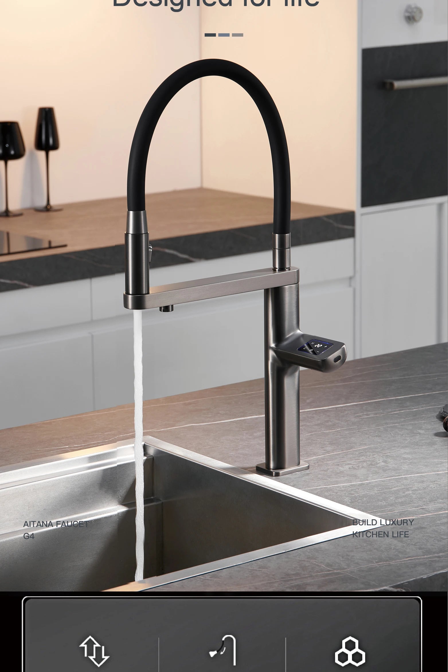 Luxury Smart Kitchen Faucet with Digital Display