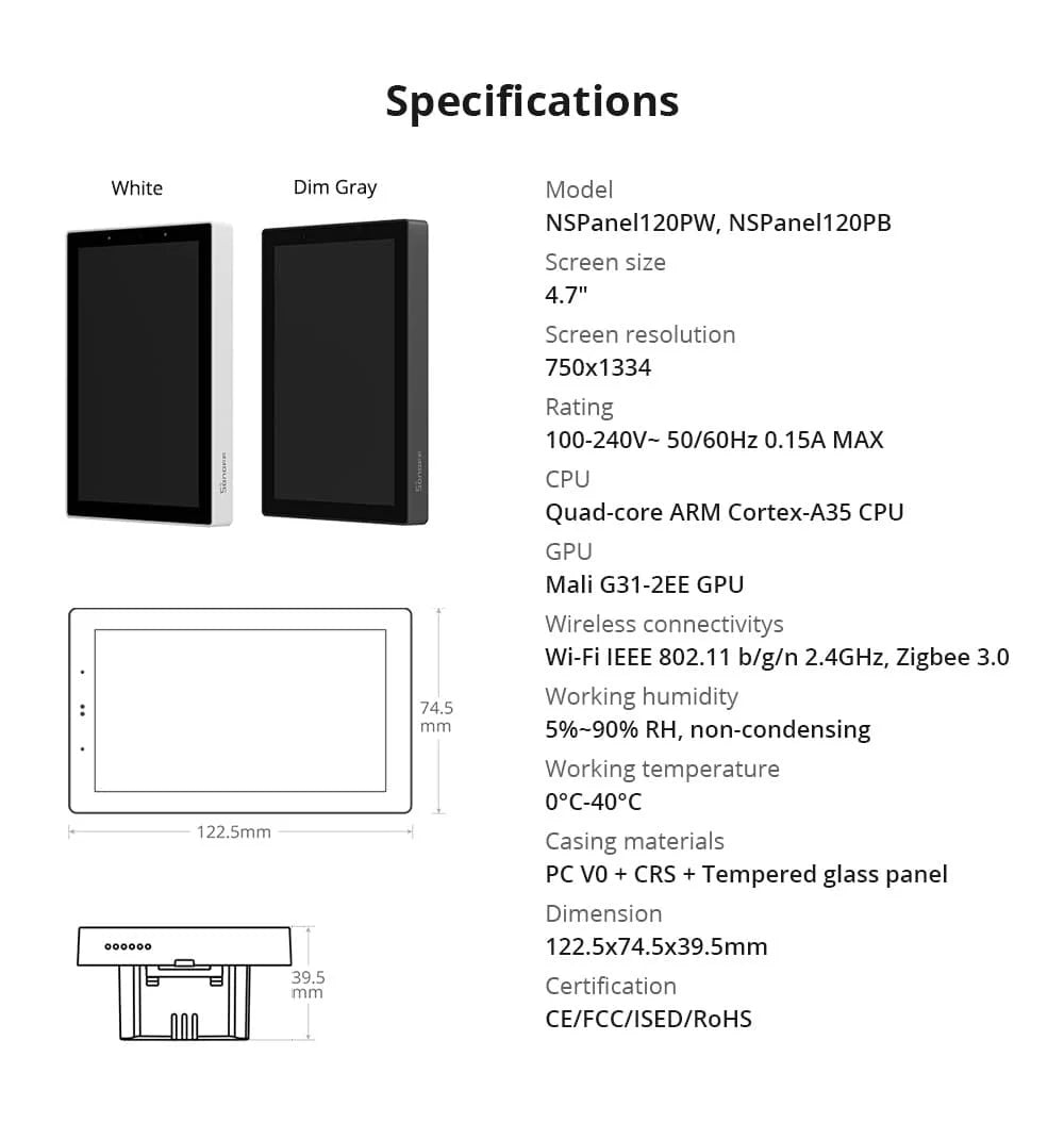 Smart Home Touch Control Panel