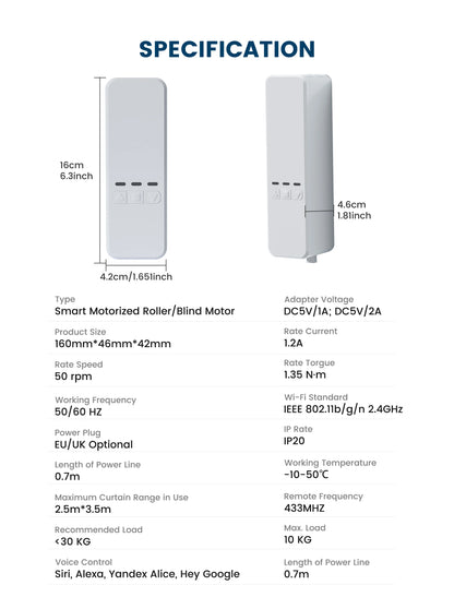 Smart WiFi Curtain Motor System