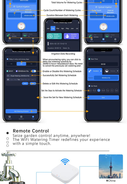 Smart Zigbee WiFi Garden Watering Timer