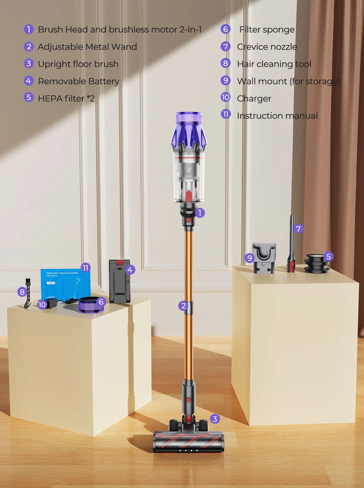 Powerful Cordless Smart Vacuum Cleaner