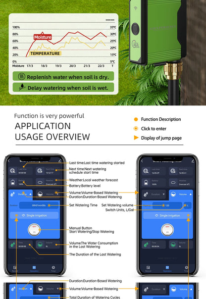 Smart Zigbee WiFi Garden Watering Timer