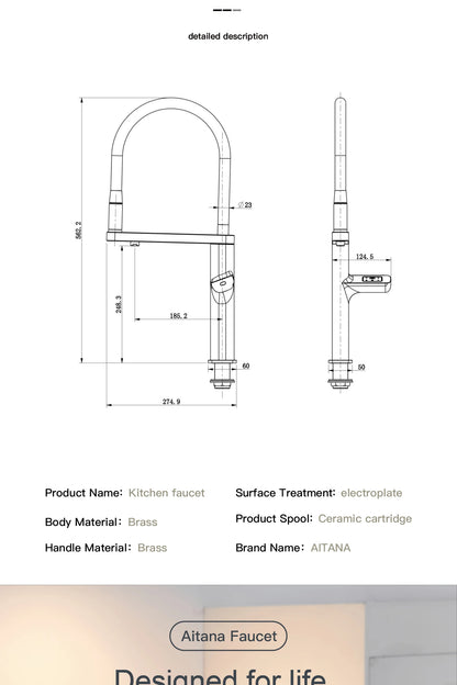 Luxury Smart Kitchen Faucet with Digital Display