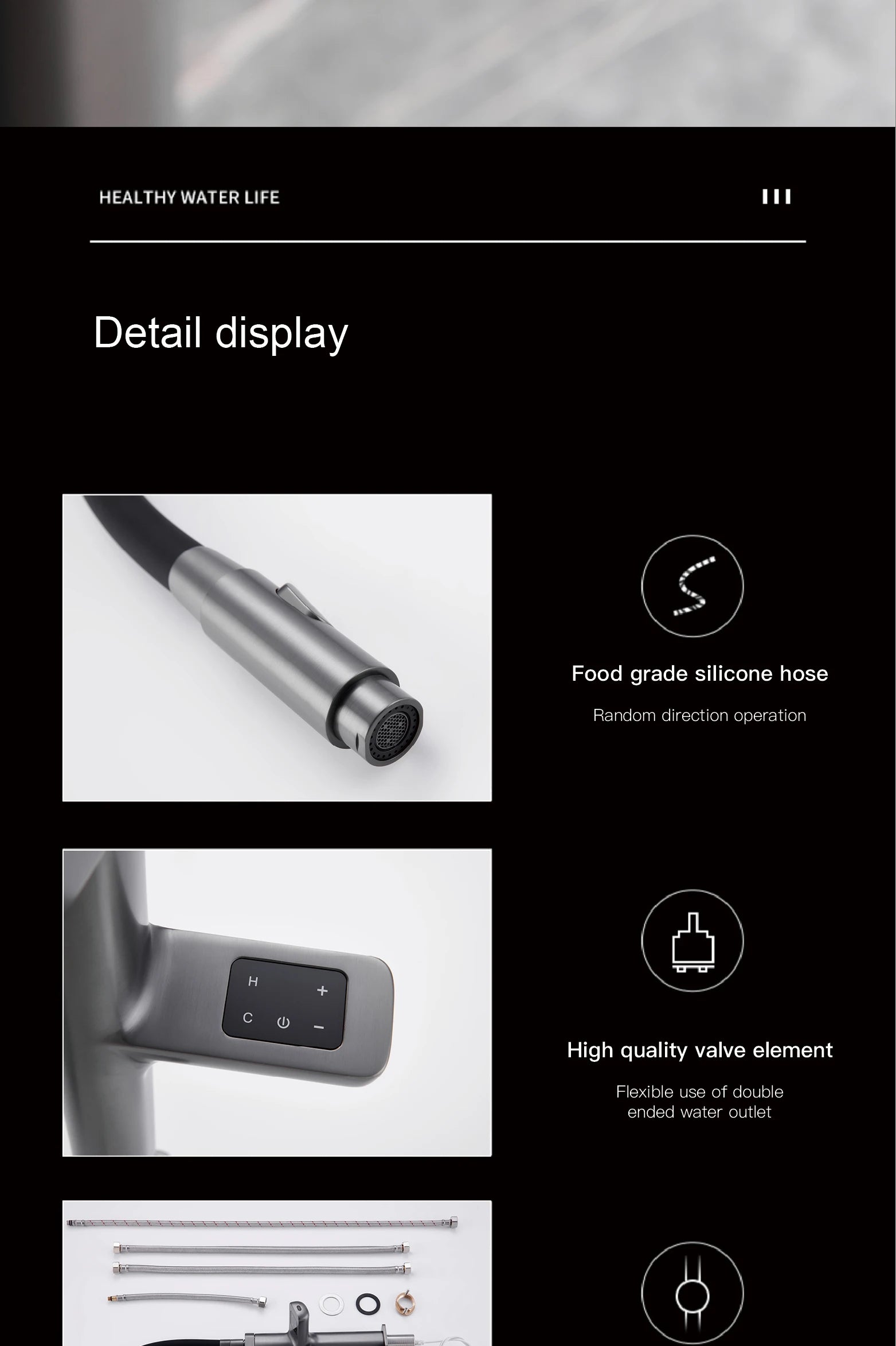 Luxury Smart Kitchen Faucet with Digital Display